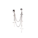 Vintage black cross earrings