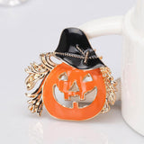 Pumpkin Skull Cat Corsage