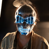 LED glowing skull mask