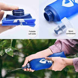Hiking silicone water bottle