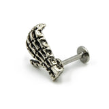 Devil hand lip ring earrings