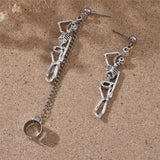 Skull earrings chain