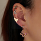 Butterfly non-pierced earrings