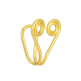 Non-perforated false nose ring