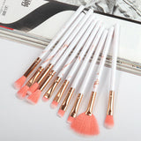 10-piece makeup brush