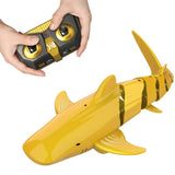 Remote control golden shark ship toy