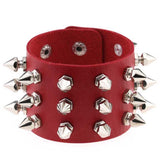 Taper spiked punk bracelet