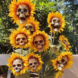 Sunflower skull decoration