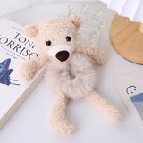 Plush bear elastic hair rope